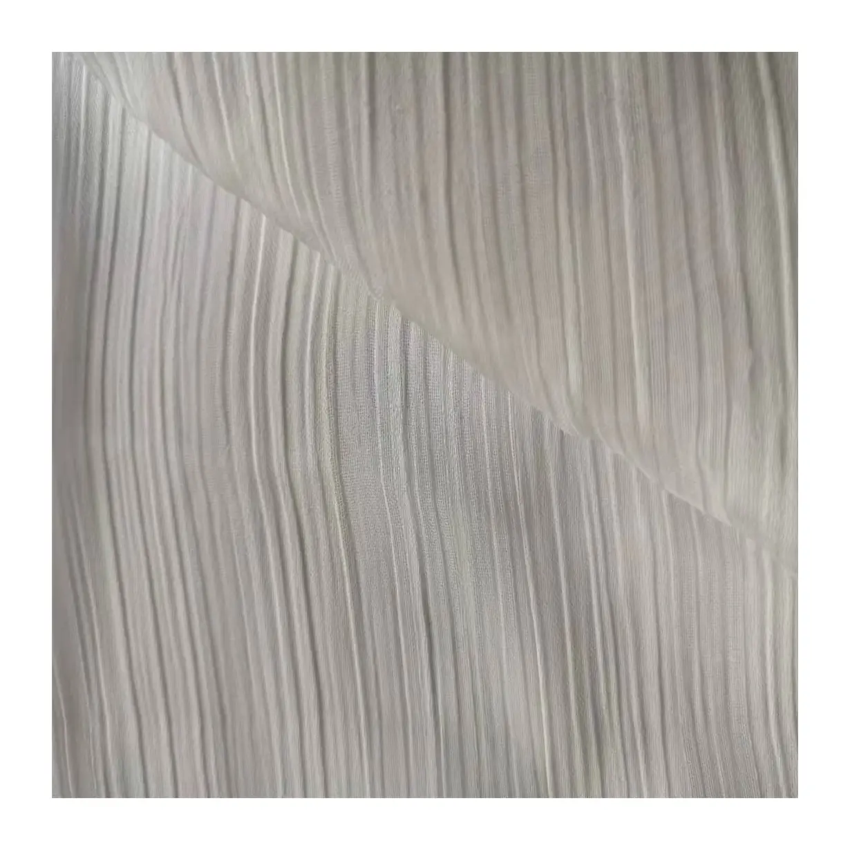 Good Selling 100% Recycled Polyester Fabric Sustainable Fabric Eco-Friendly Crinkle Stripe Fabric