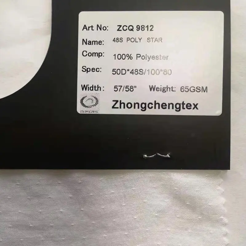Wholesale custom 100% polyester yarn women's clothing fabric imitation cotton star design crepe fabric
