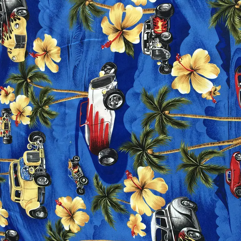Wholesale 100 Polyester Twill Print Peach Skin Fabric For Beach Shorts